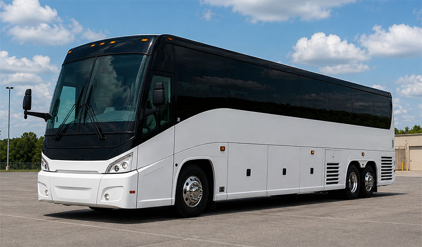 56-passenger charter bus available in Keokuk, IA